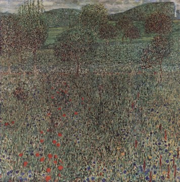 Blooming Feld Gustav Klimt Wald Ölgemälde